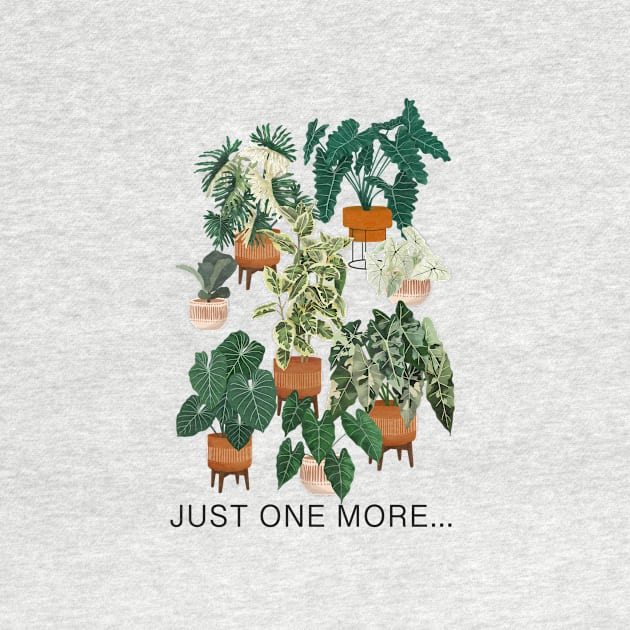 Just one more plant, botanical illustration and quote by gusstvaraonica